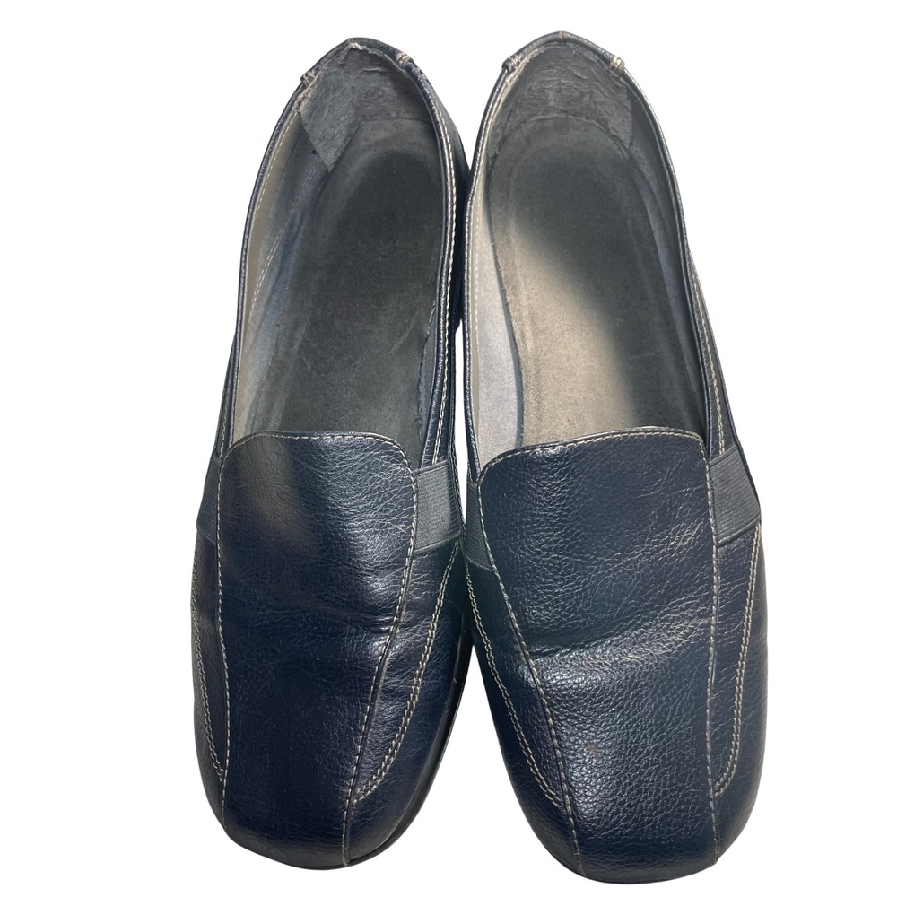 A2 by Aerosoles Tricycle Navy Blue Slip On Loafers Womens 10M Contrast Stitch